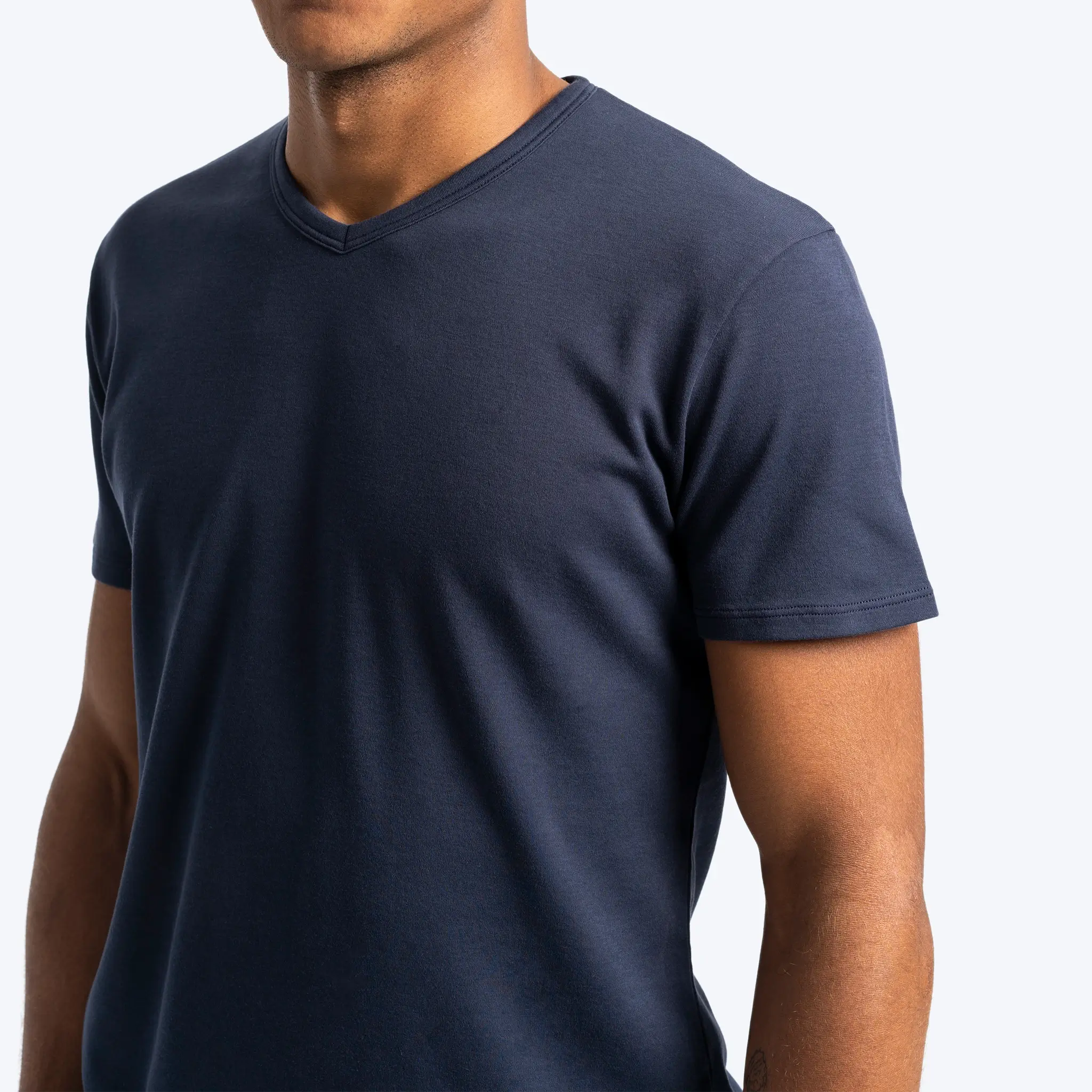 mens all occasions tshirt vneck color navy blue