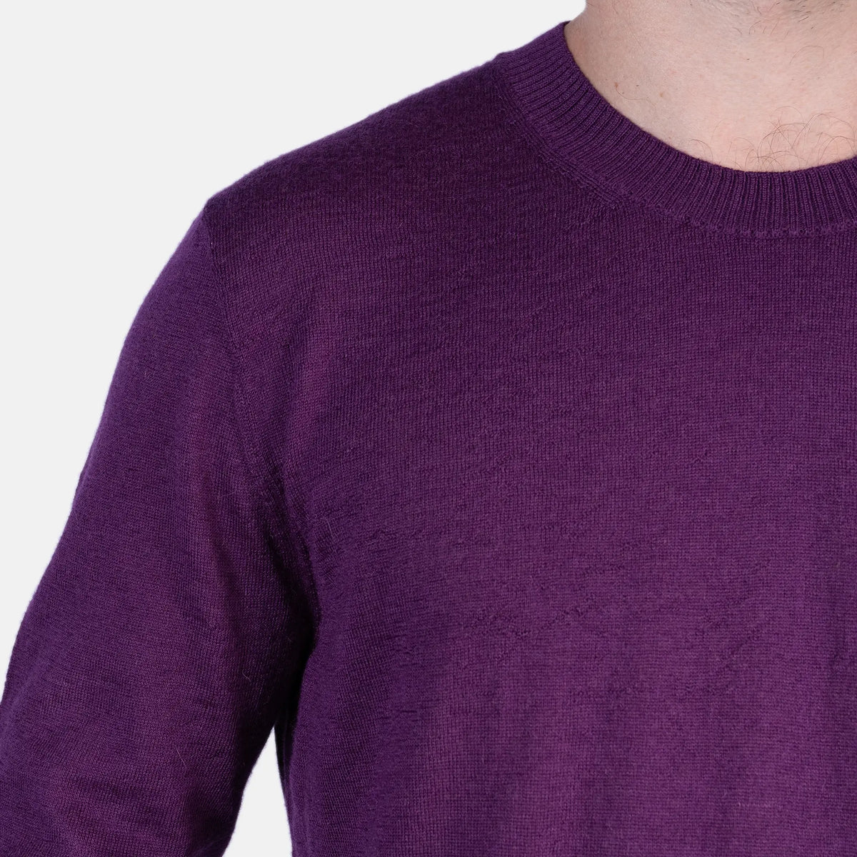 mens alpaca wool sweater functional color dark pink