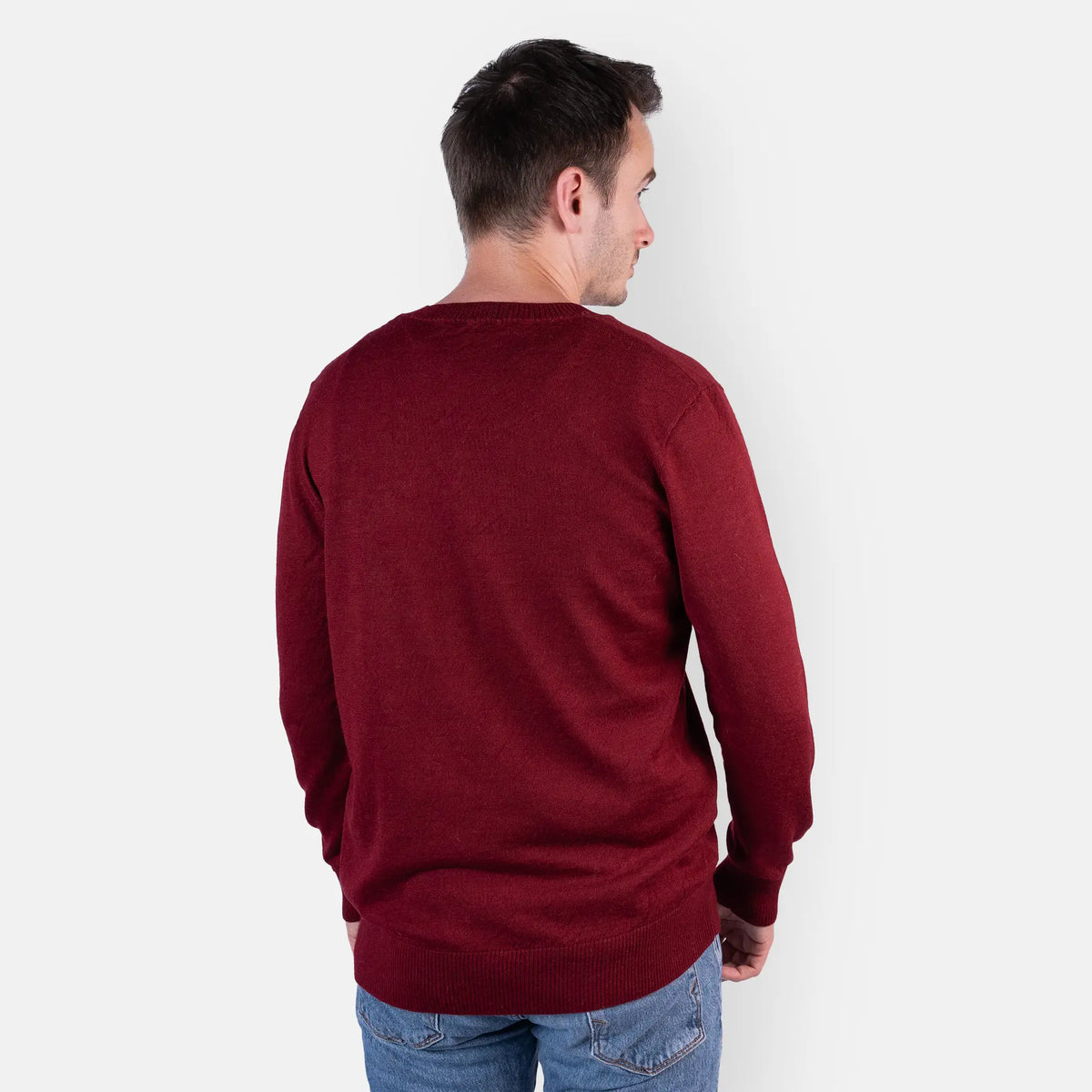 mens alpaca wool sweater perfect travel color red