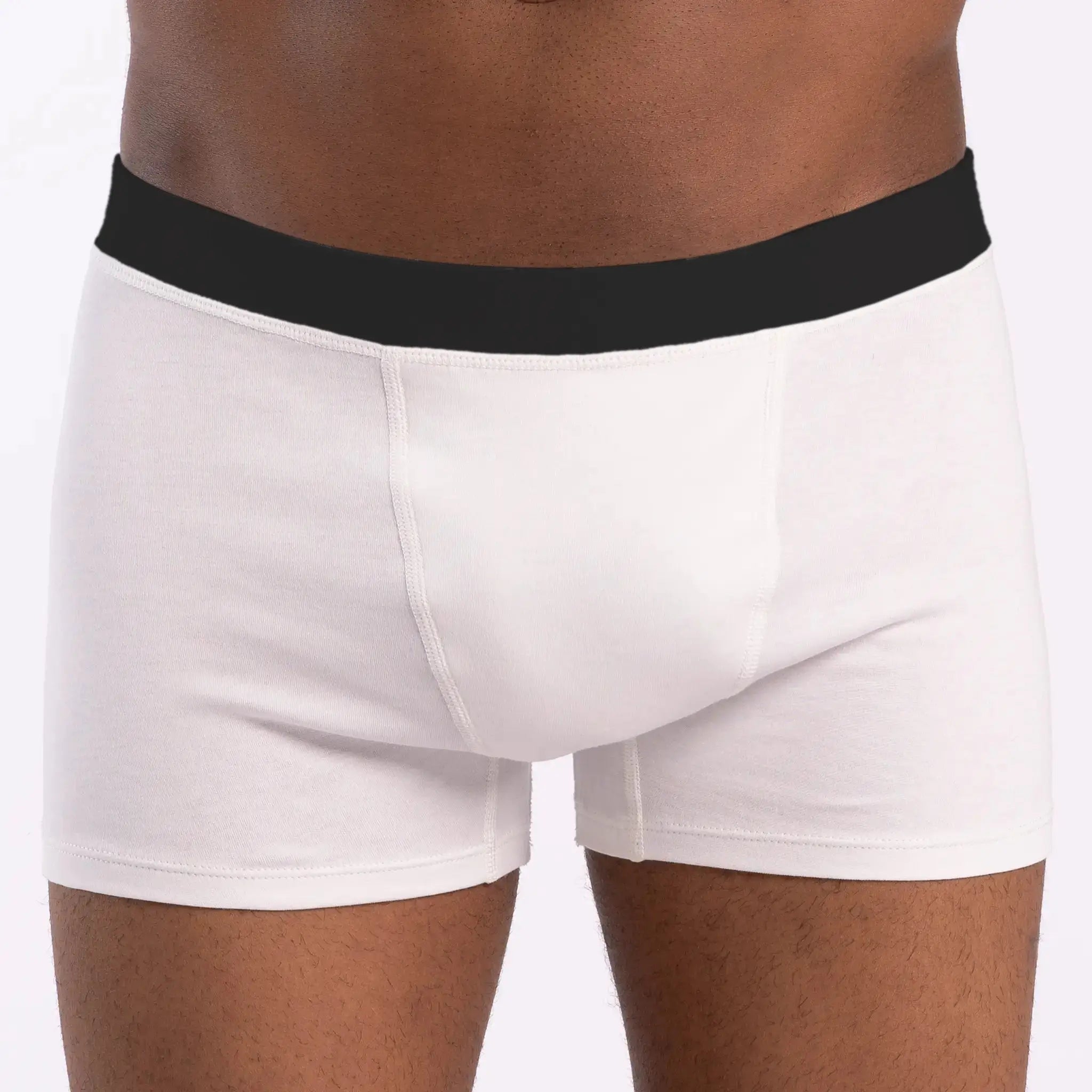 mens eco friendly boxer briefs color white