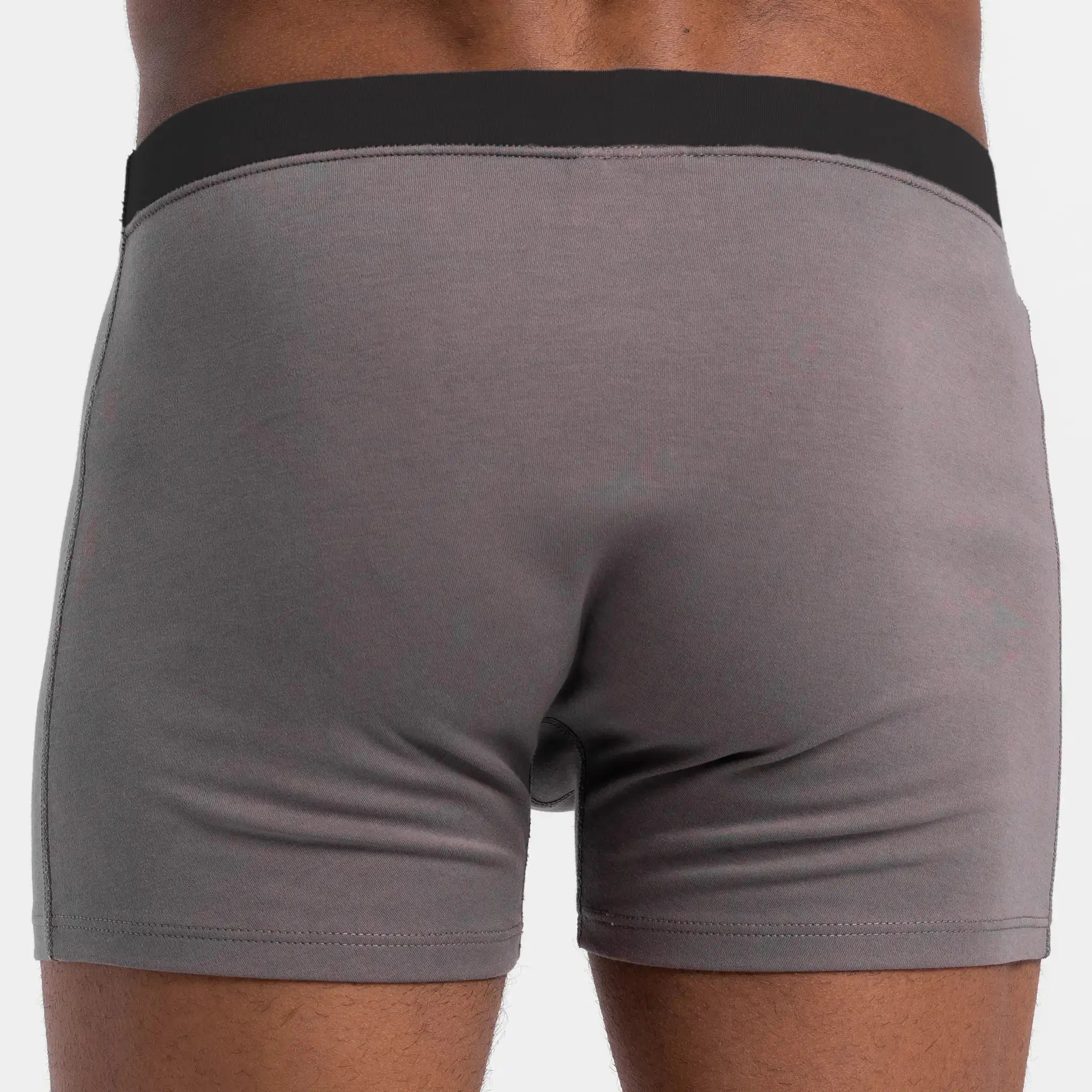 mens finest pima boxer briefs color natural gray