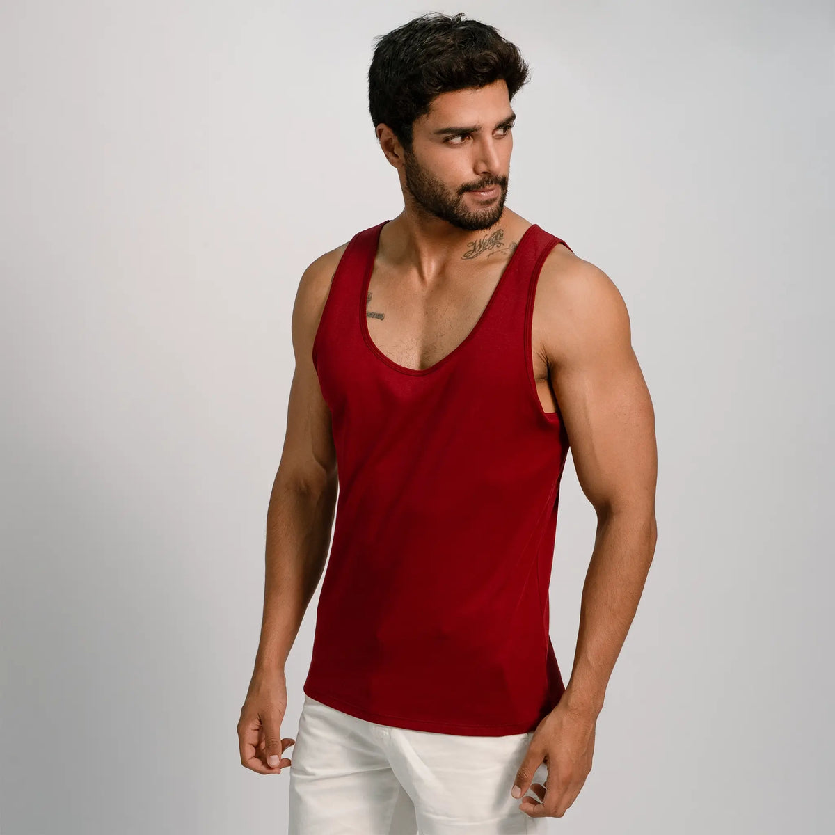 mens plain tshirt tank top color maroon