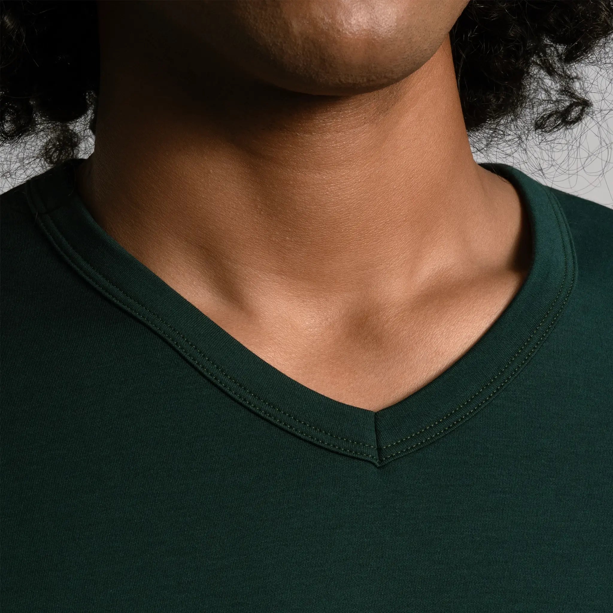 mens silky soft tshirt vneck color dark teal