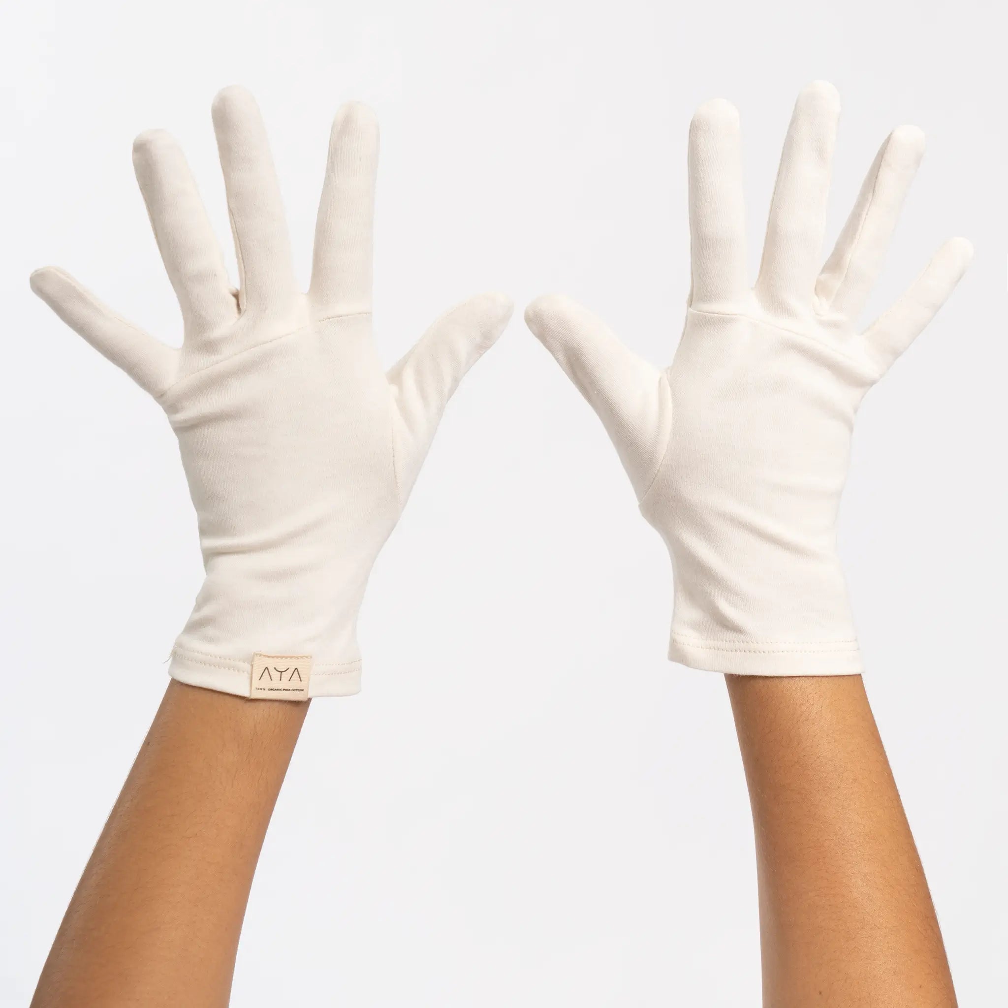 unisex organic cotton gloves color undyed