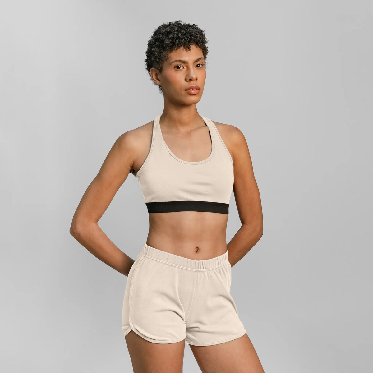 womens all natural shorts color undyed