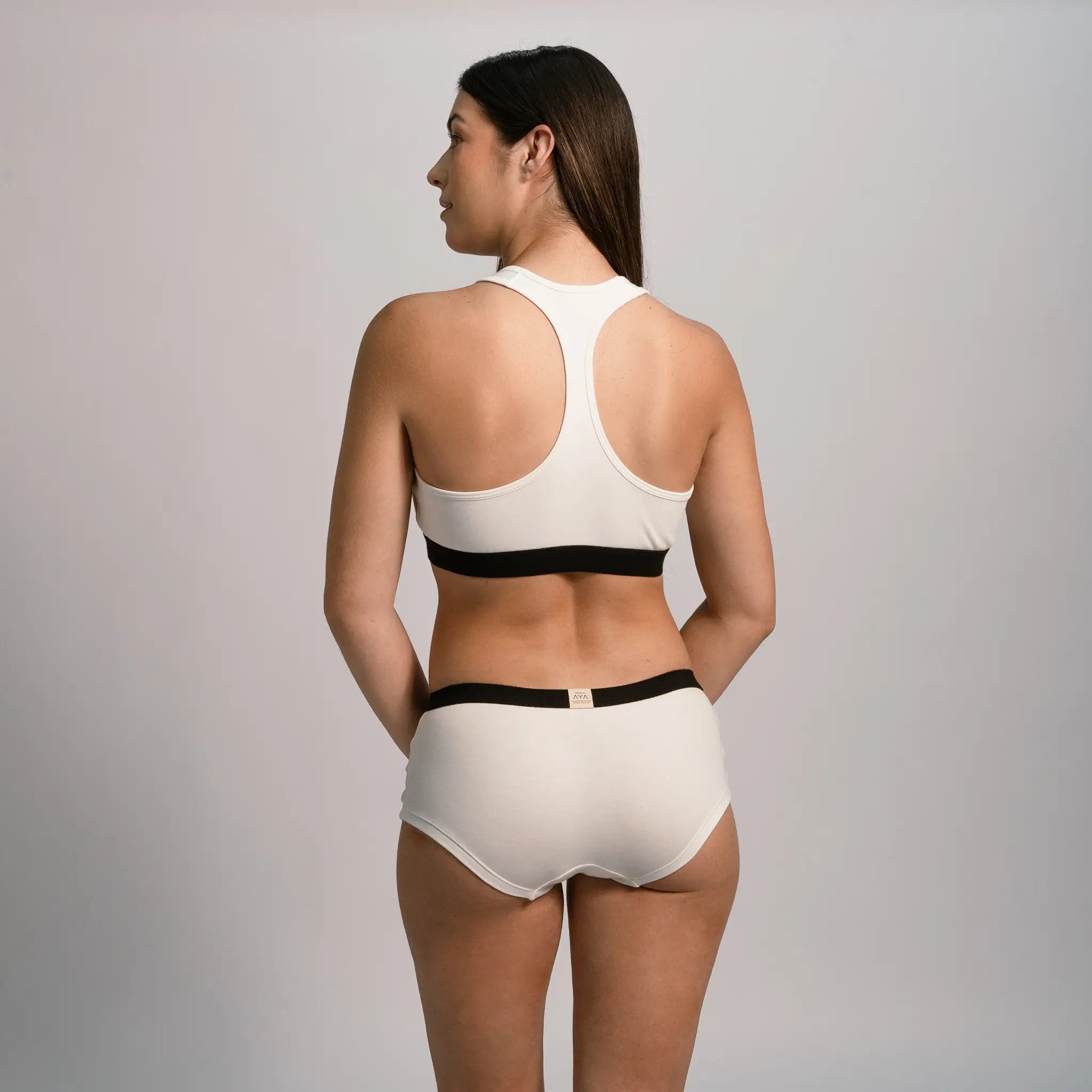 womens antibacterial panties color white