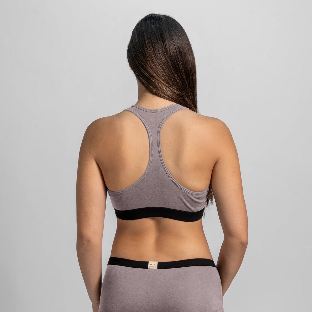 womens comfortable fit sports bra color natural gray