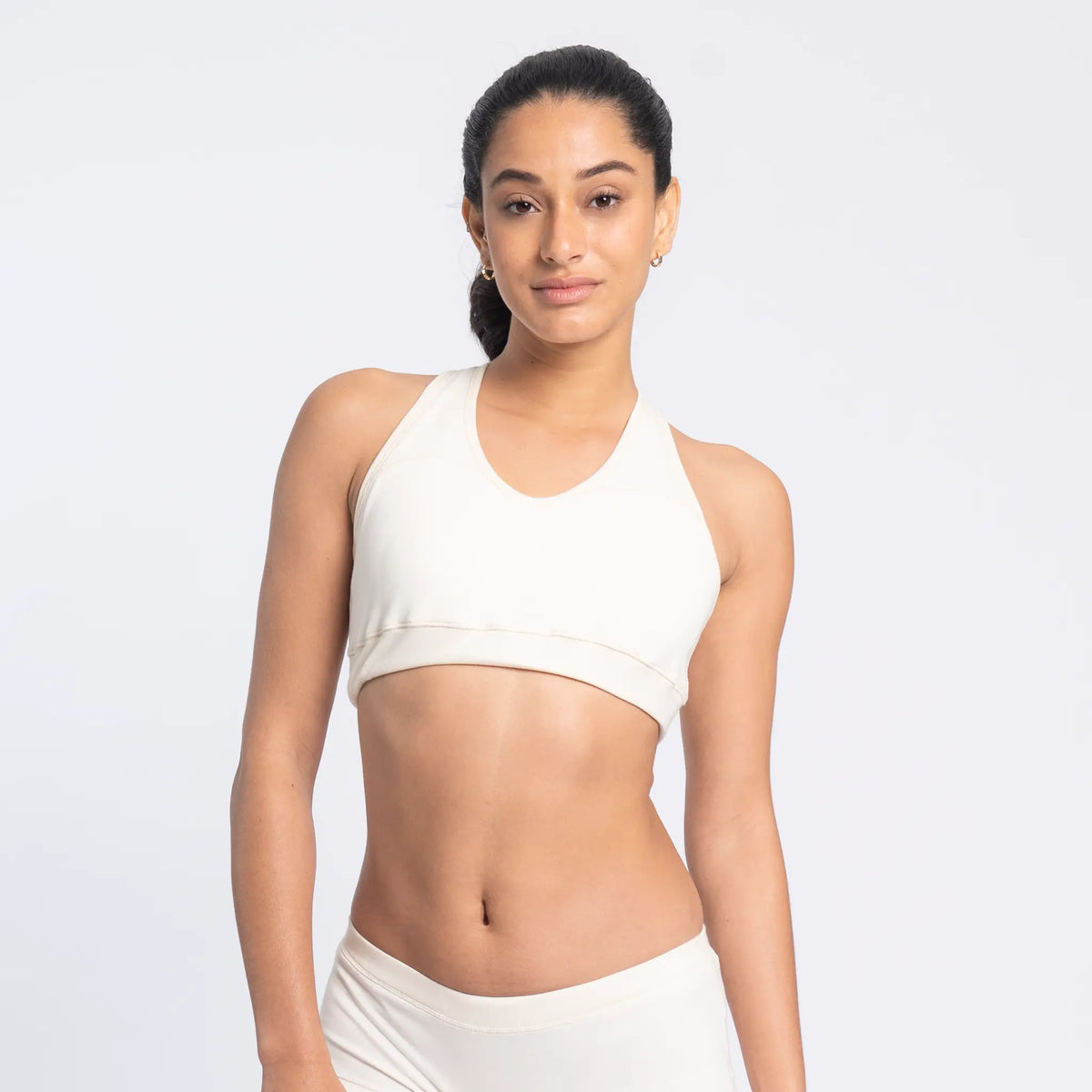 womens finest pima sports bra color undyed