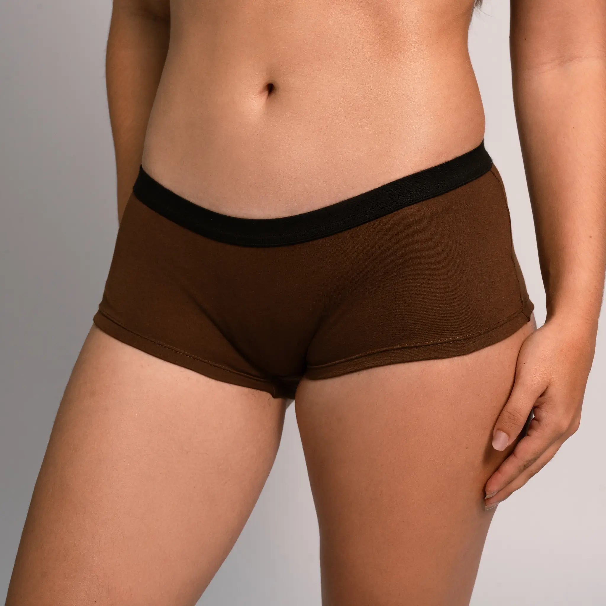 womens natural fiber panties color brown
