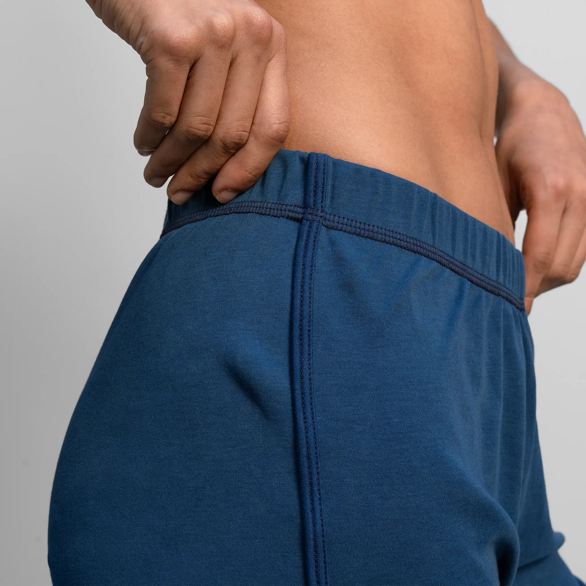 womens smooth pima cotton shorts color navy blue