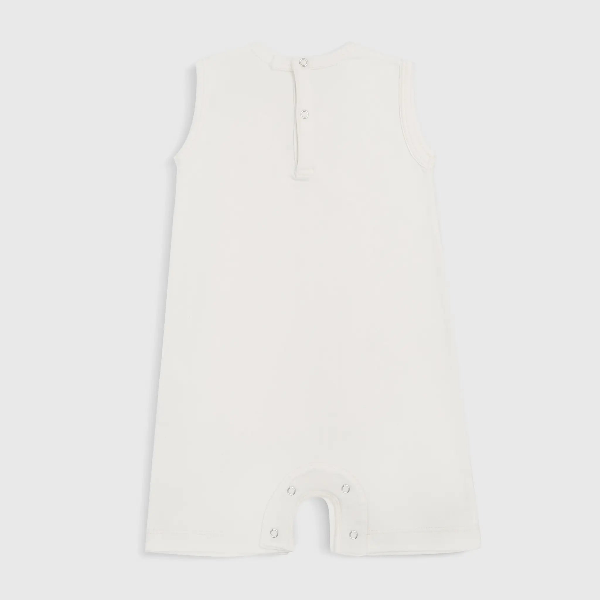 baby boys natural dye sleeveless romper color Undyed