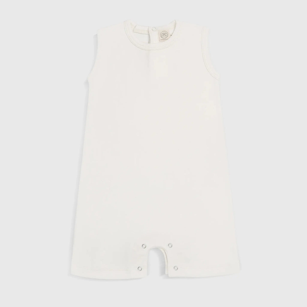 baby boys natural sleeveless romper color Undyed