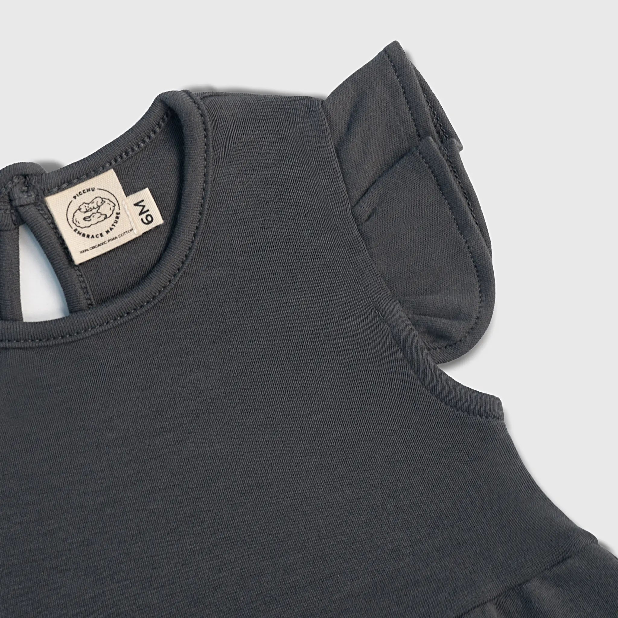 baby girl plastic free dress color gray