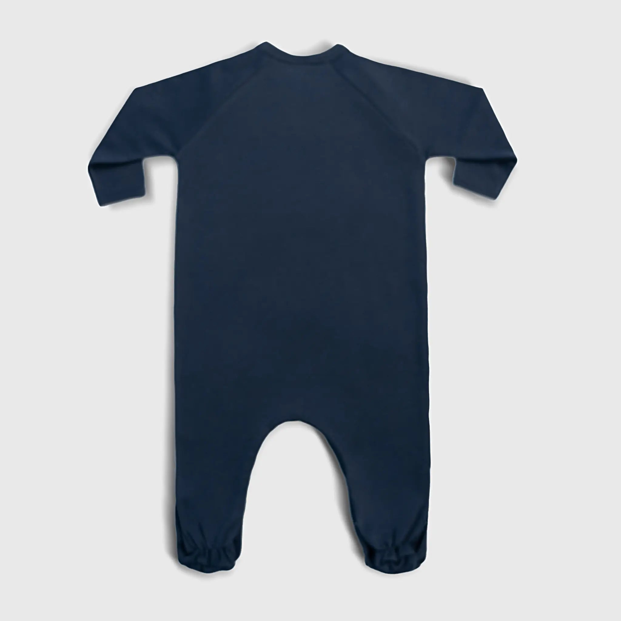 babys comfortable fit footie pajamas color navy blue