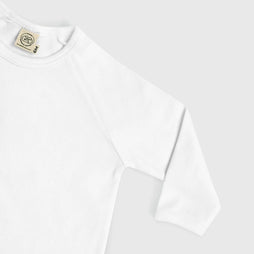 babys organic footie pajamas color white