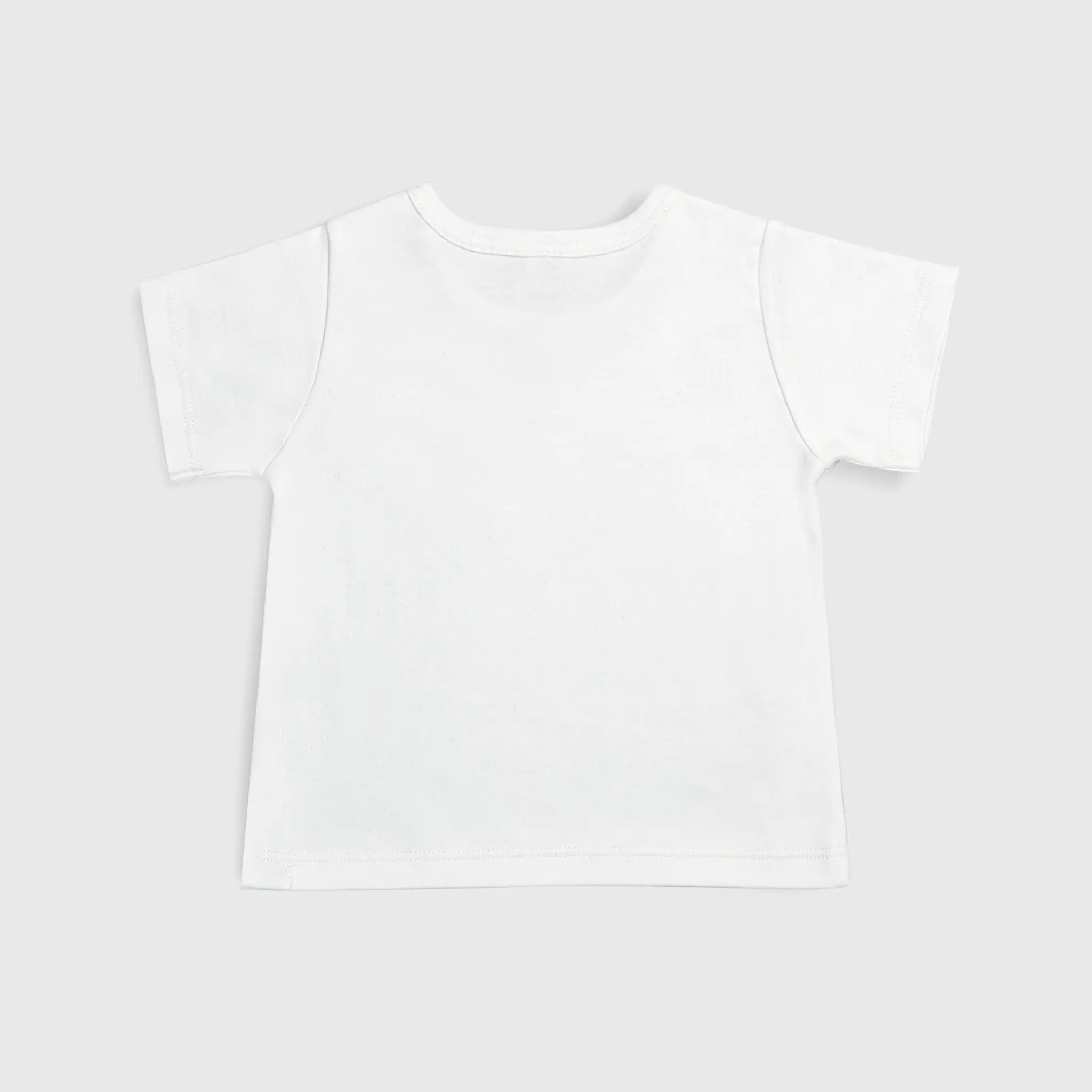 babys plain tee color white