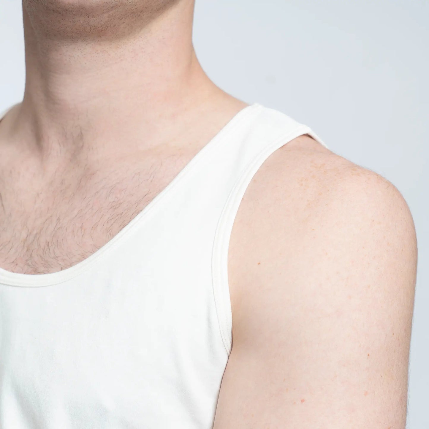 Men's Organic Pima Cotton Singlet color Undyed