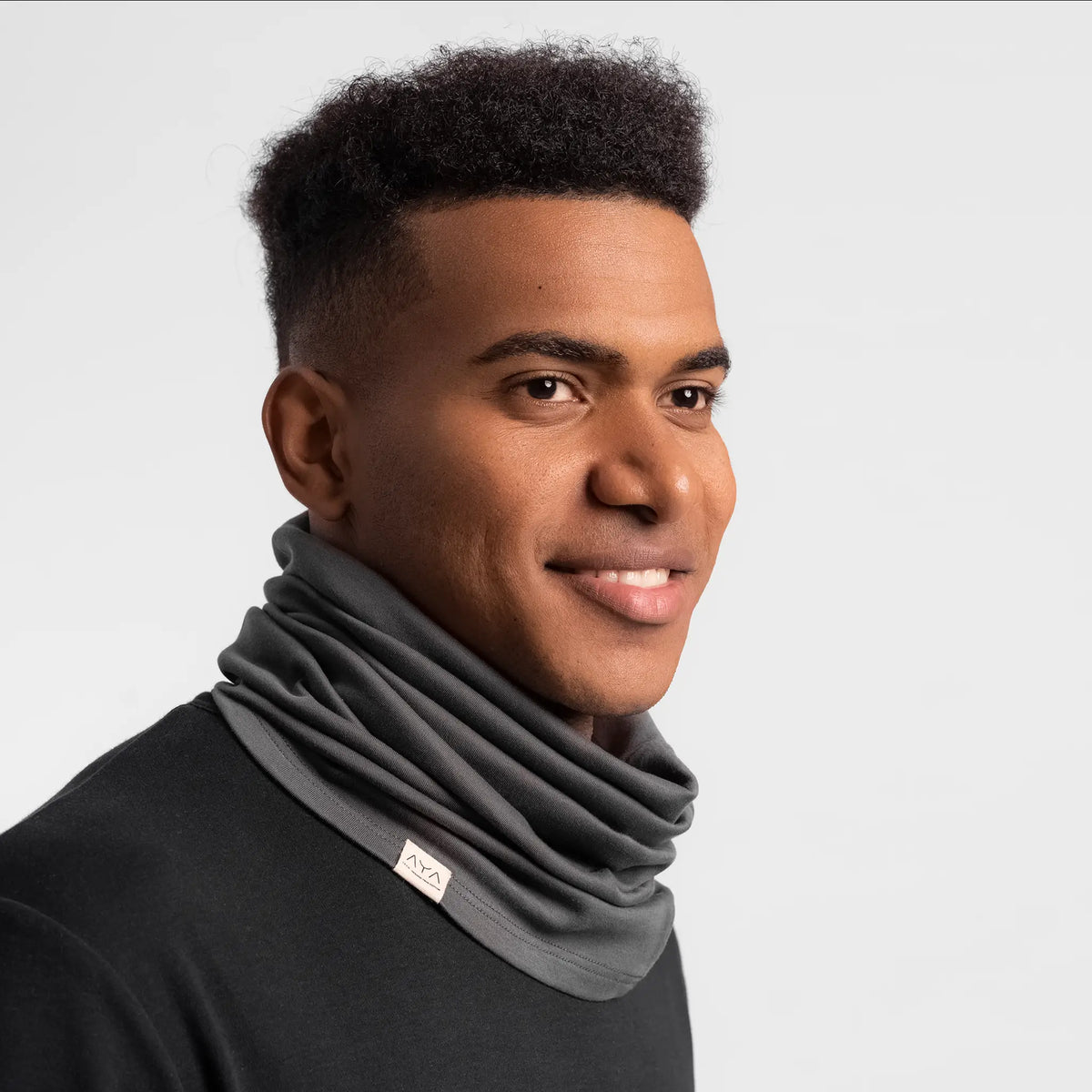 unisex single origin neck gaiter color gray