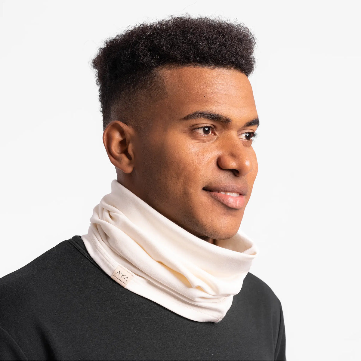 unisex smooth pima cotton neck gaiter color Undyed