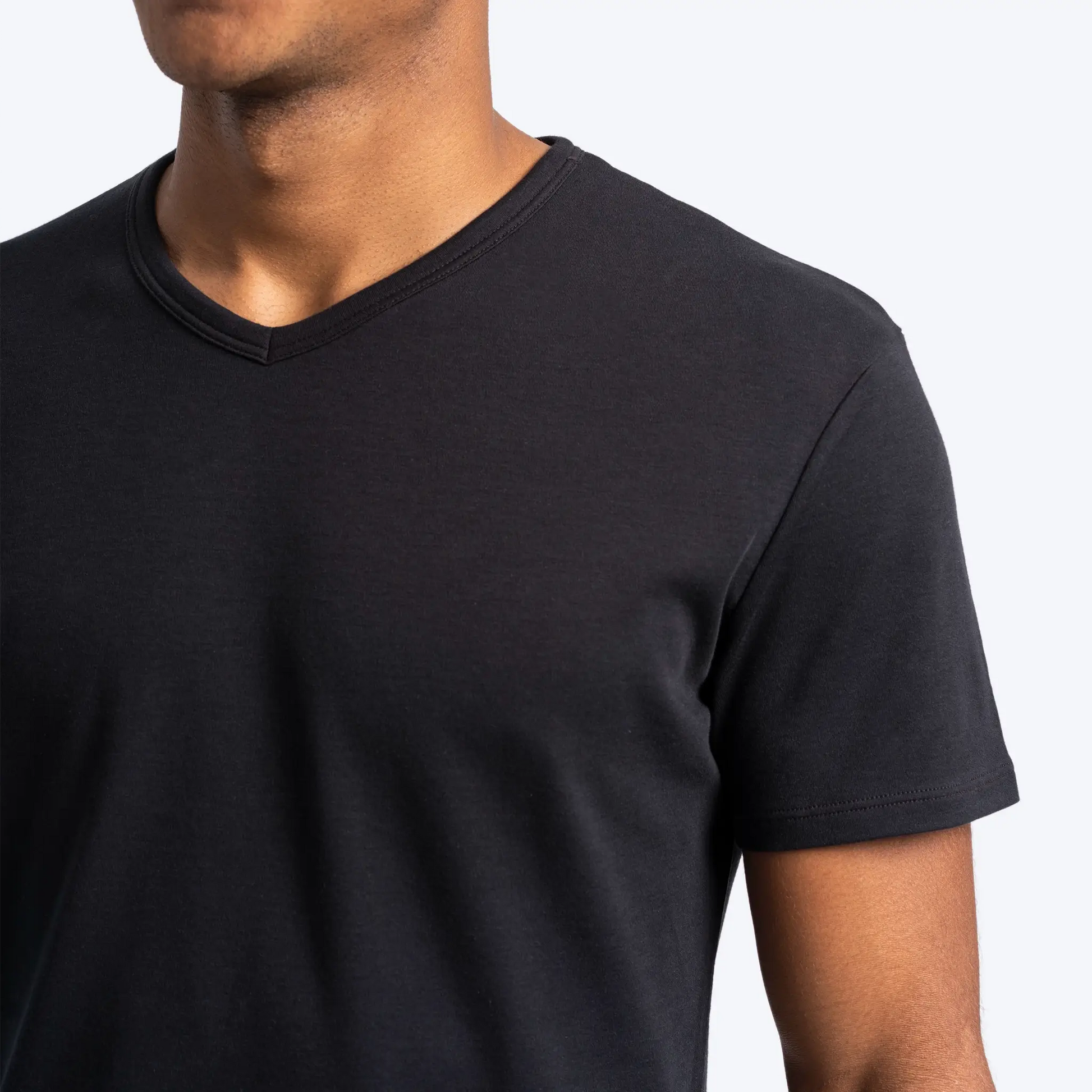 mens all natural tshirt vneck color black
