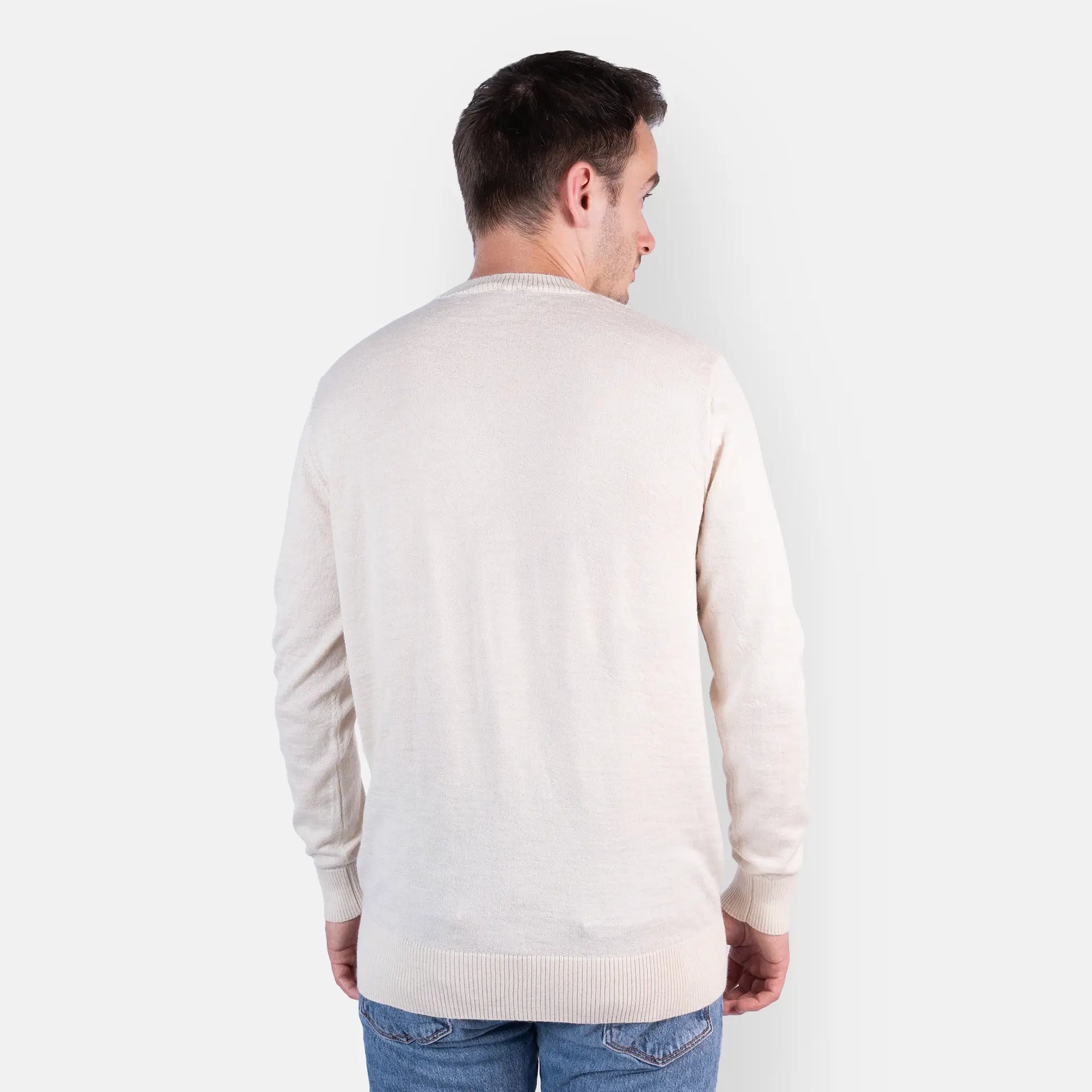 mens alpaca wool sweater natural sustainable color undyed