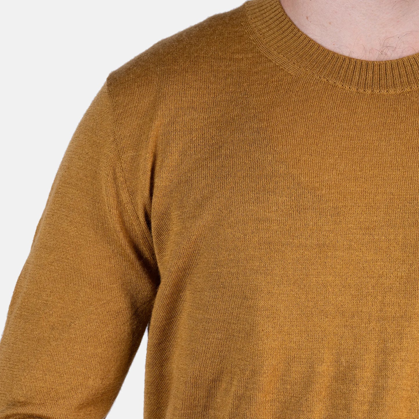 mens alpaca wool sweater outdoor color gold