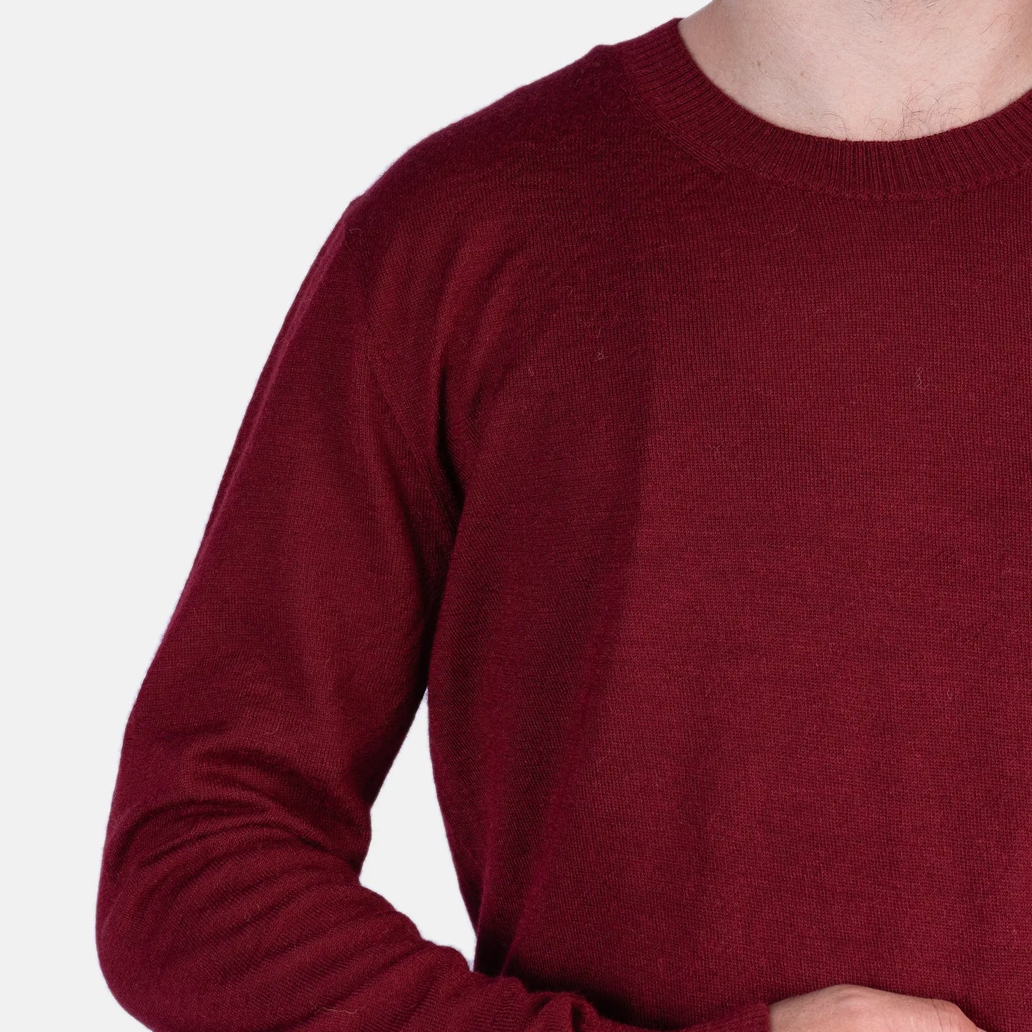 mens alpaca wool sweater ultra soft color red