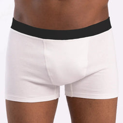 mens eco friendly boxer briefs color white