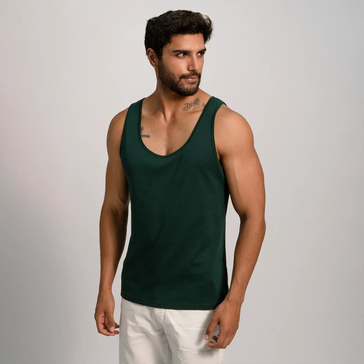 mens low impact dye tank top color dark teal