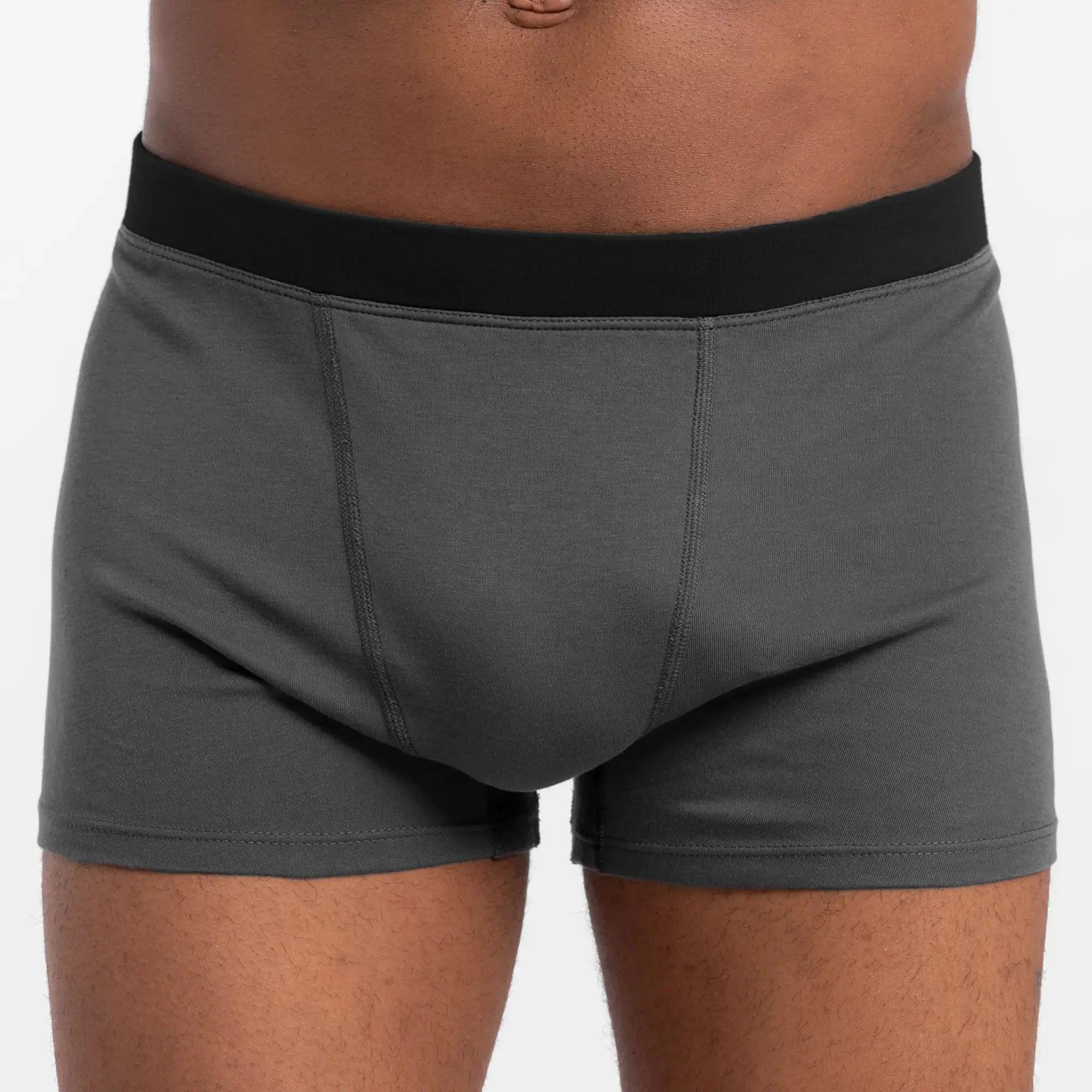 mens organic cotton boxer briefs color gray
