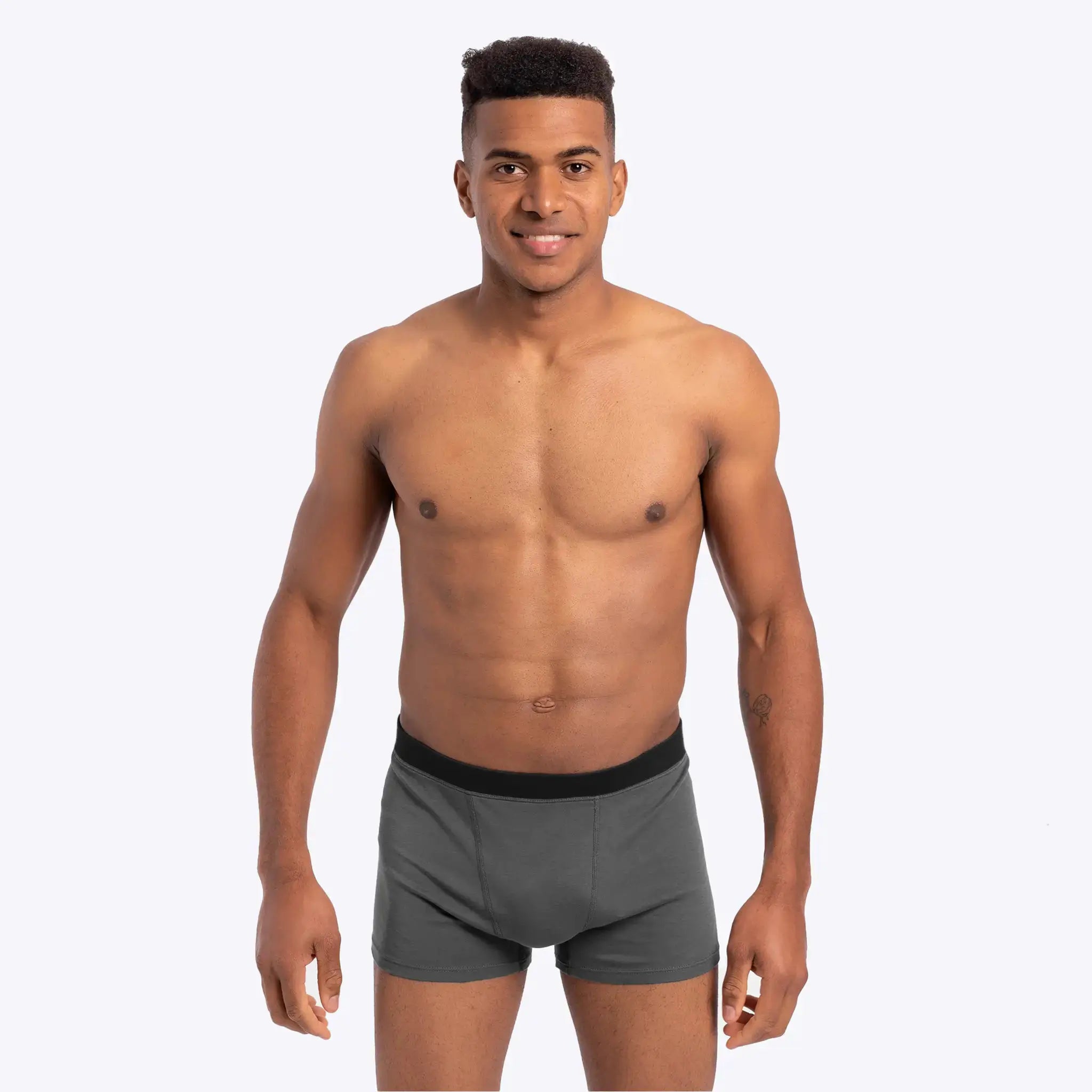 mens pima cotton boxer briefs color gray