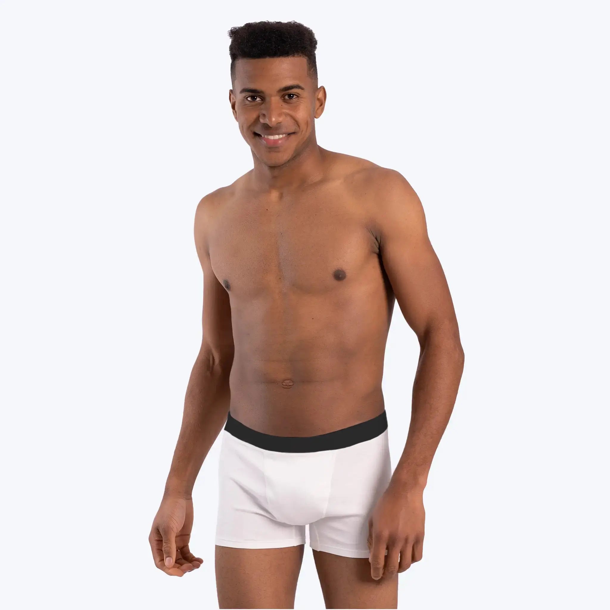 mens single origin boxer briefs color white