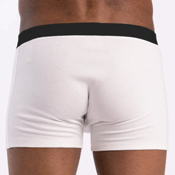mens smooth pima cotton boxer briefs color white