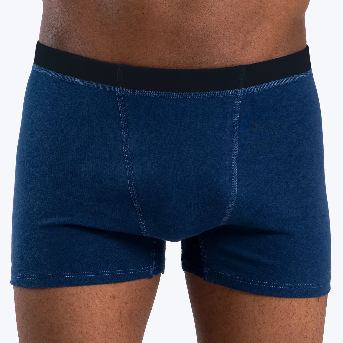 mens sustainable tee boxer briefs color natural blue