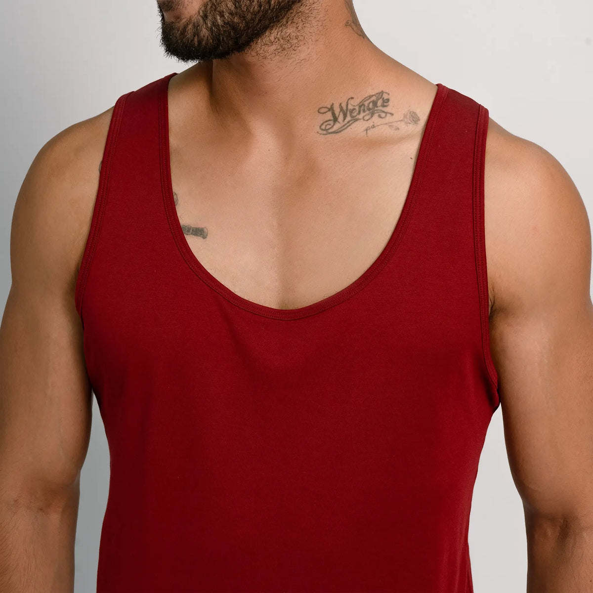 mens ultra soft tank top color maroon
