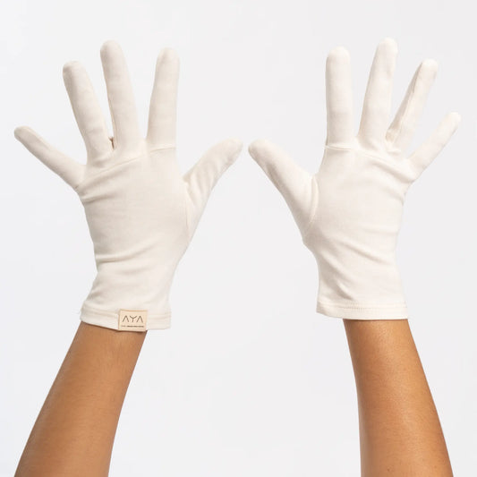 unisex organic cotton gloves color undyed