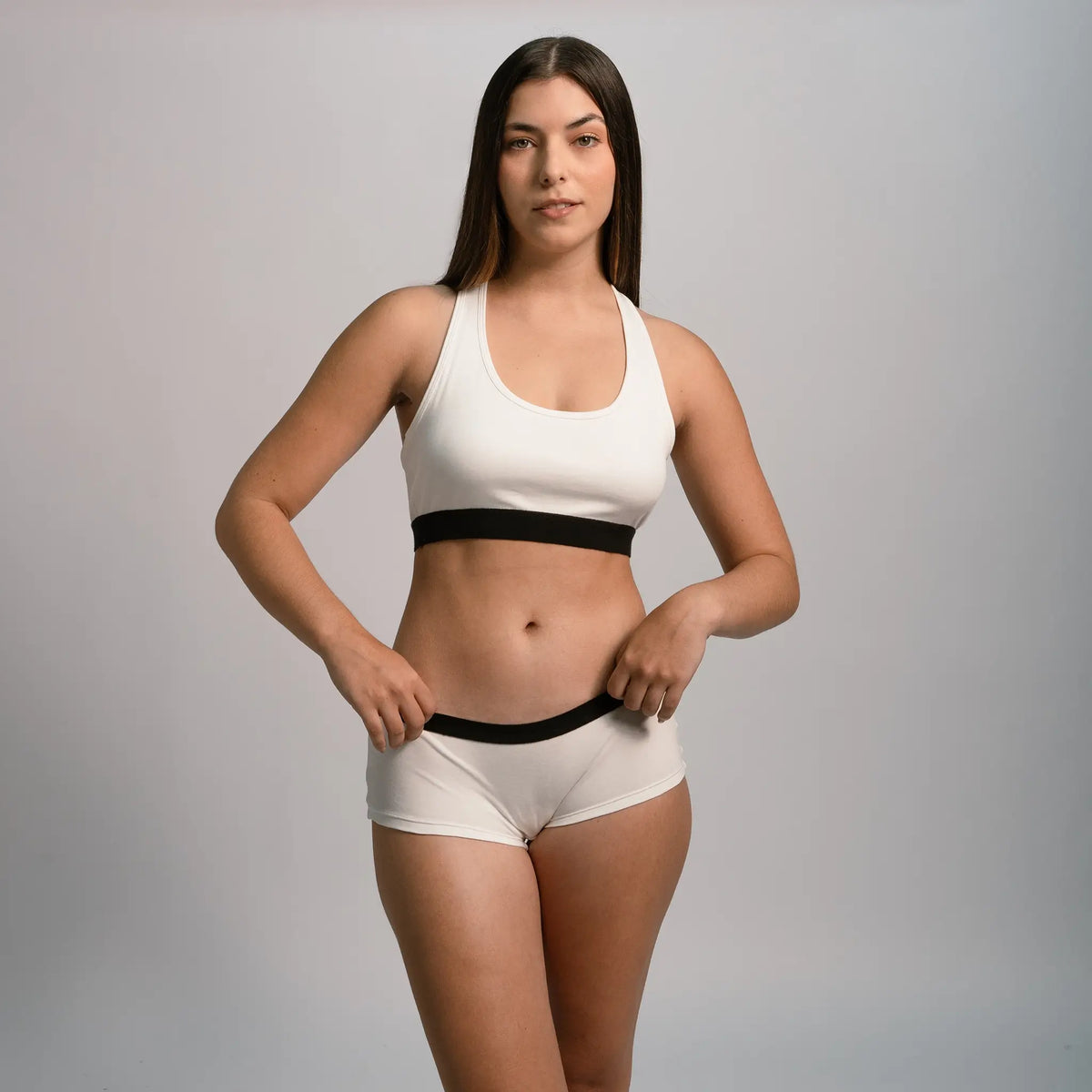 womens all natural panties color white