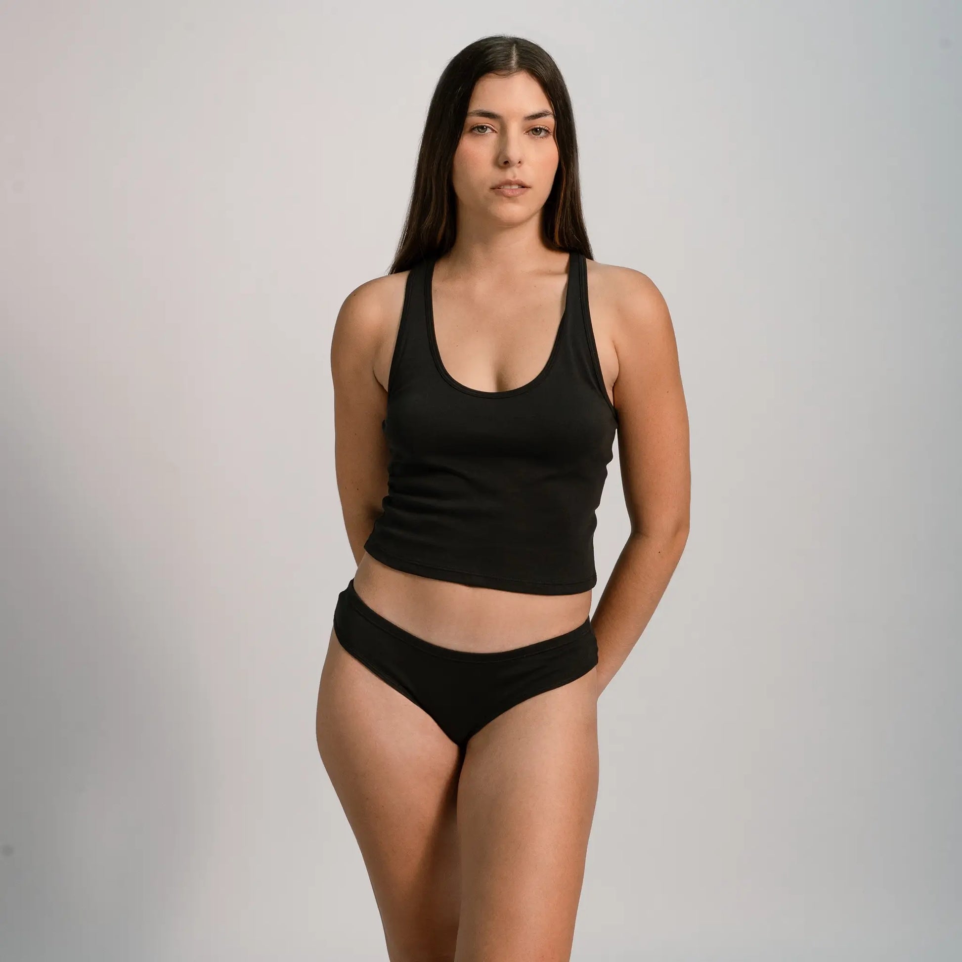 womens all natural thong color black