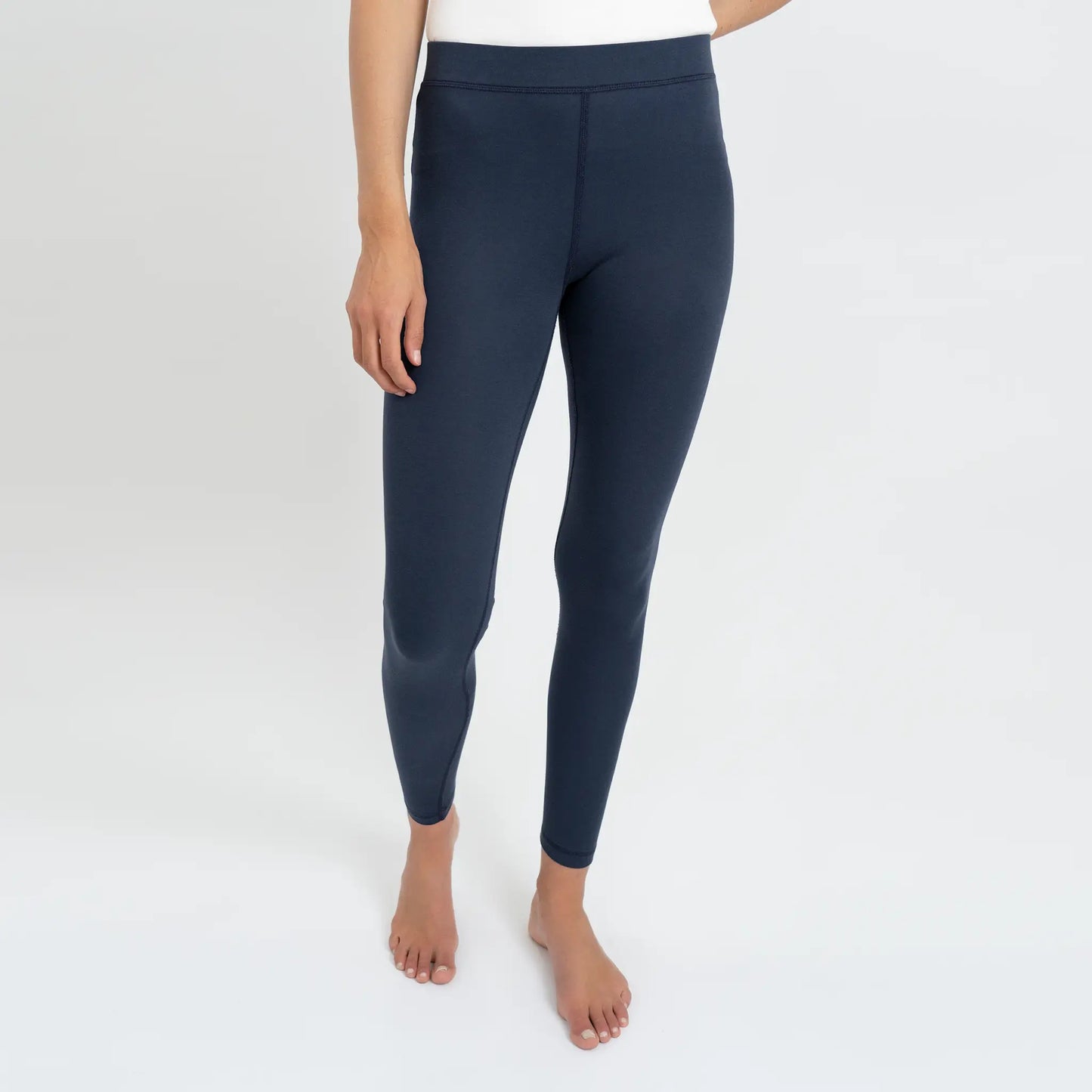 womens biodegradable leggings color navy blue