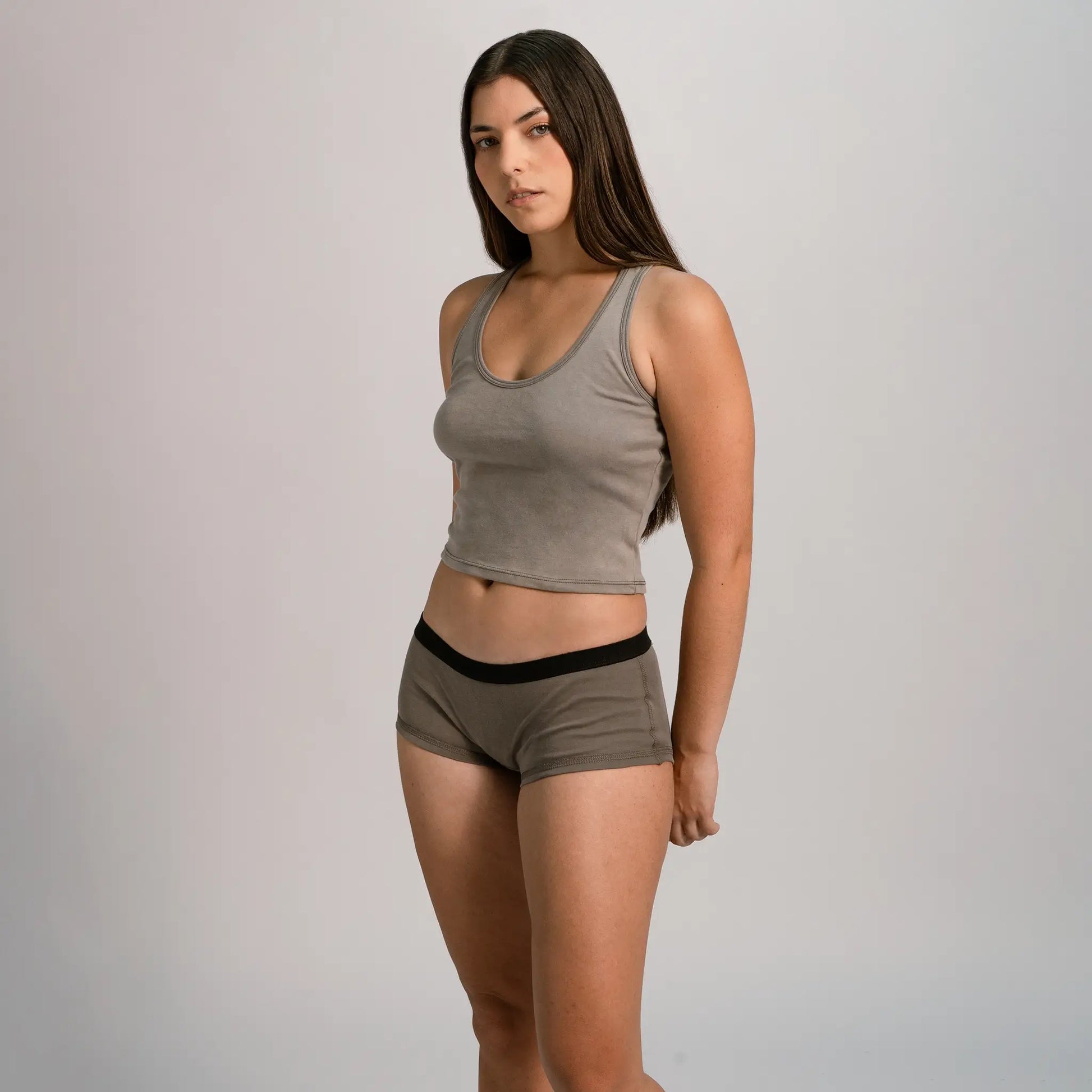 womens breathable panties color natural gray