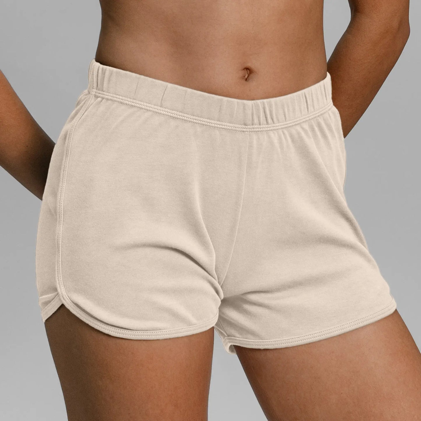 womens chemical free shorts color undyed