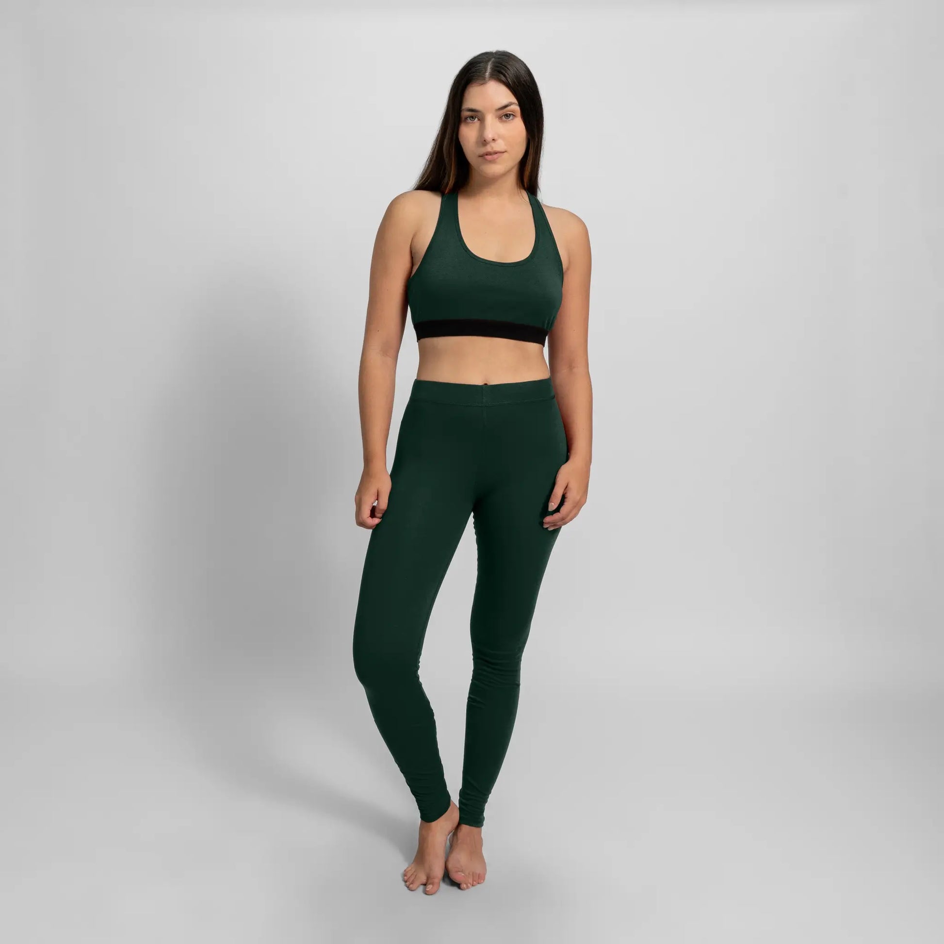 womens comfortable fit leggings color dark teal