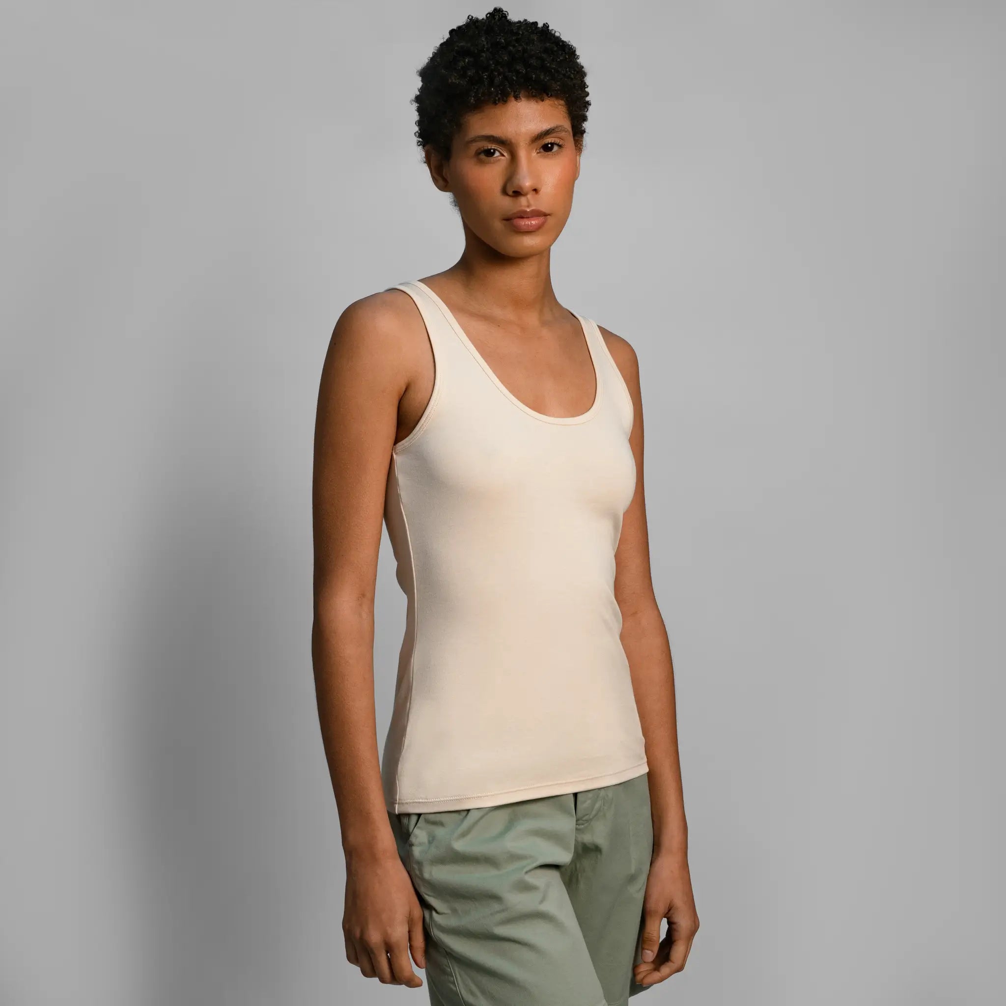 womens eco friendly tank top color undyed