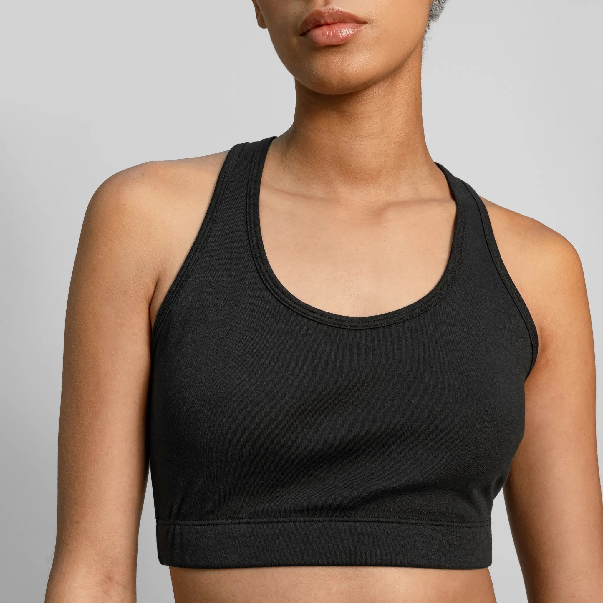 womens ecological sports bra color black