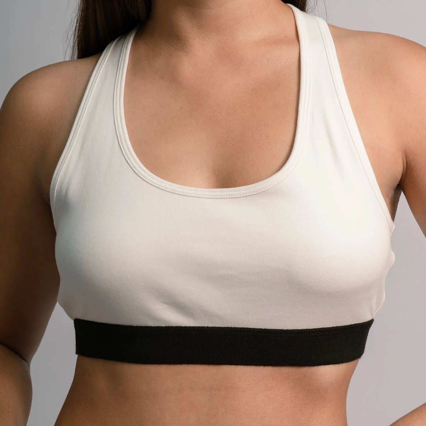 womens functional sports bra color white