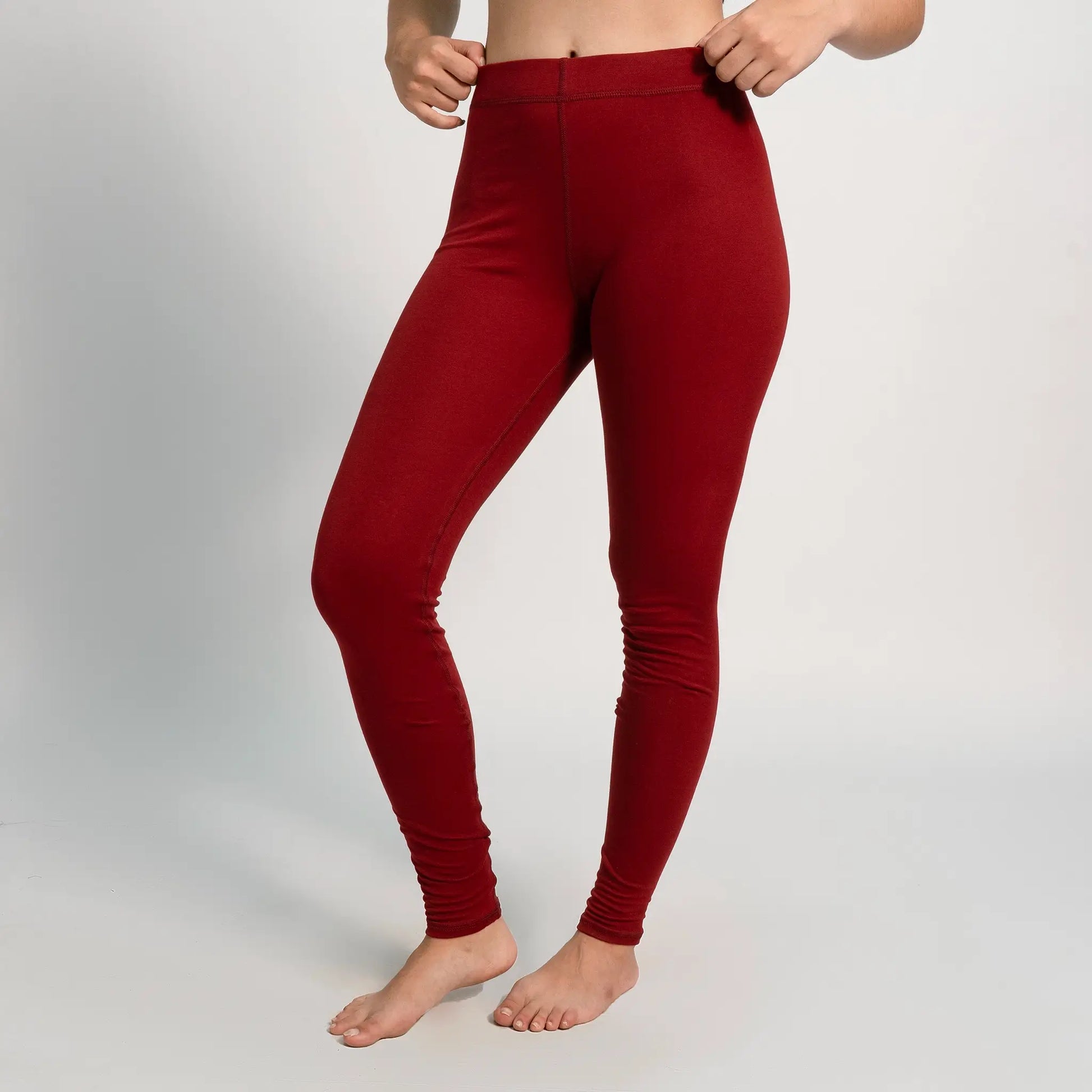 womens gots leggings color maroon