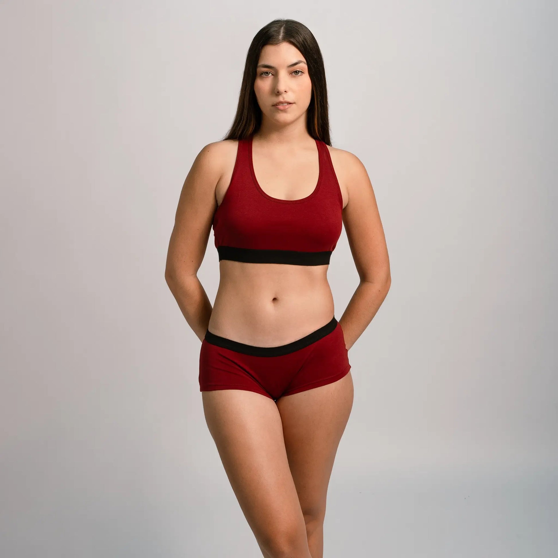 womens hypoallergenic panties color maroon