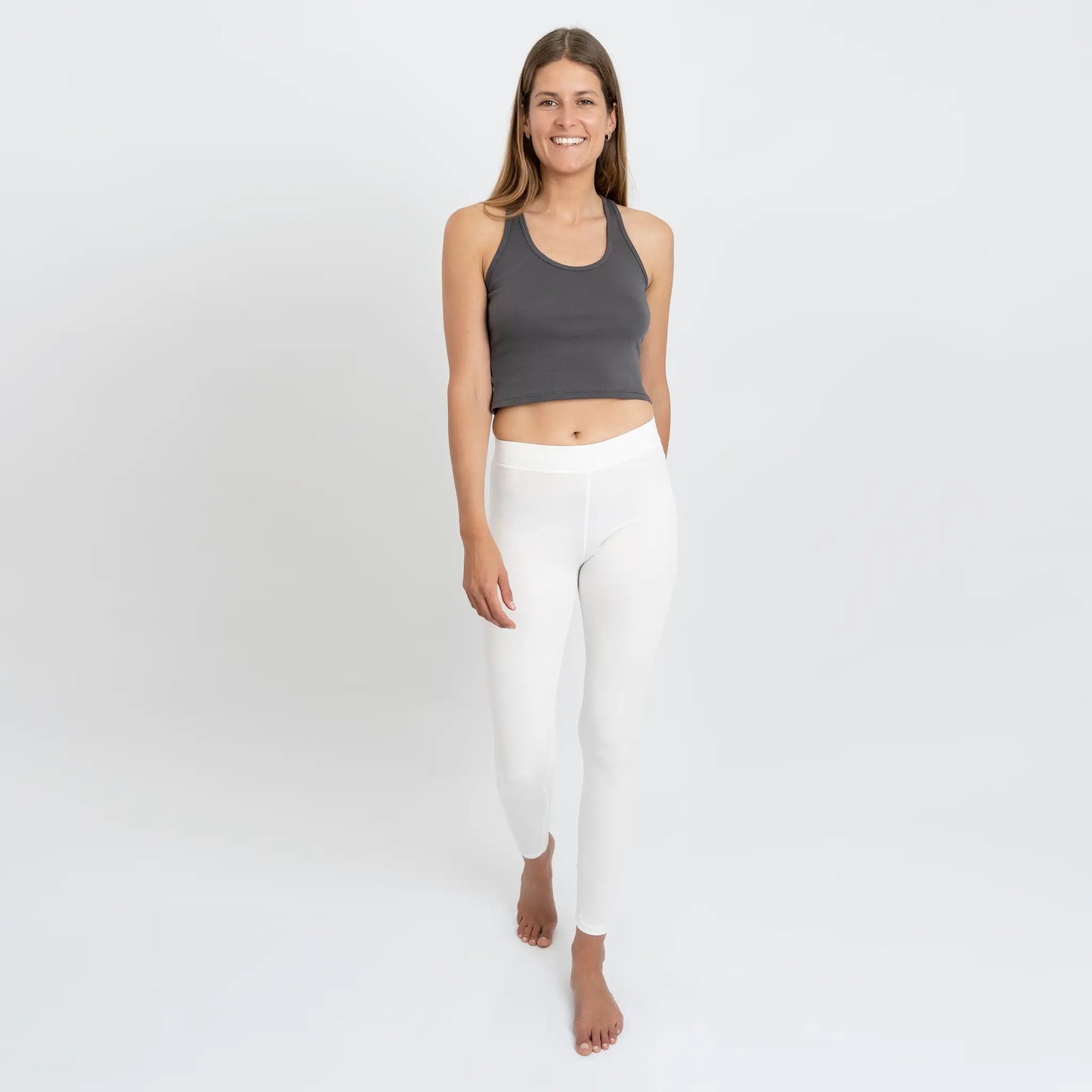 womens indoor leggings color white