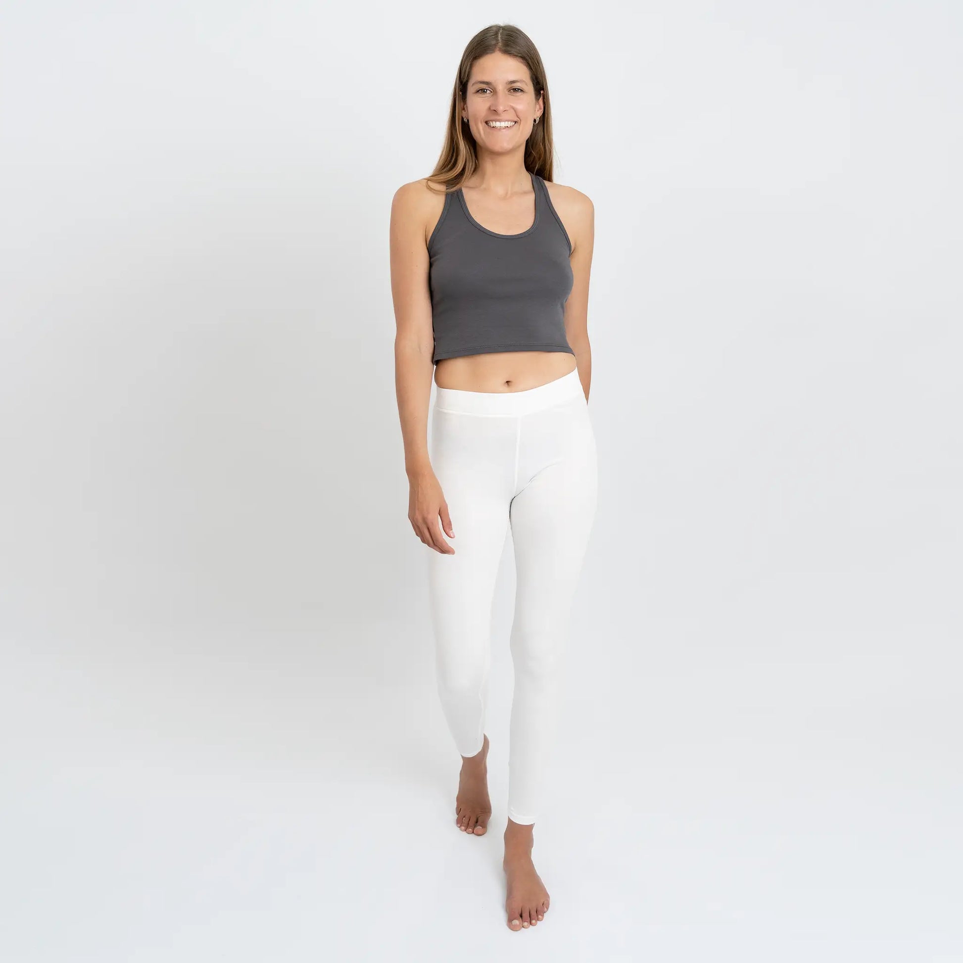 womens indoor leggings color white