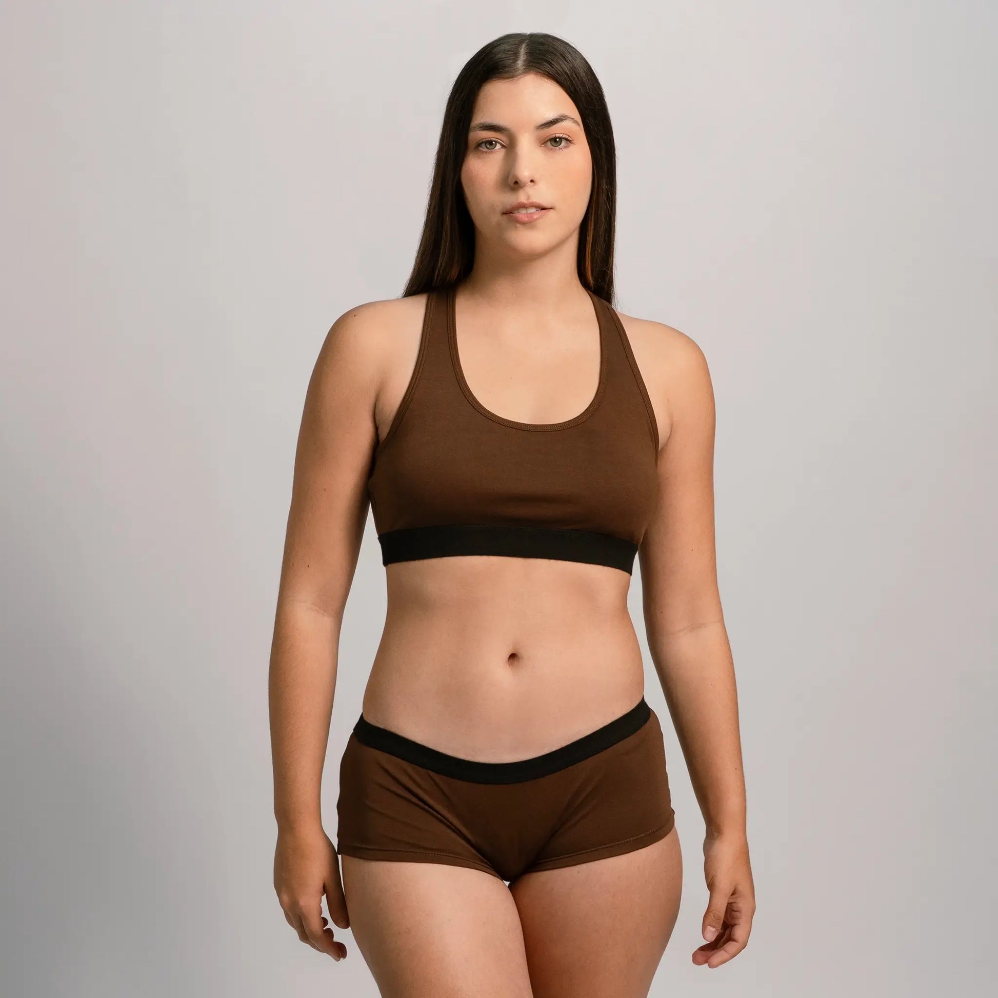womens low impact dye sports bra color brown